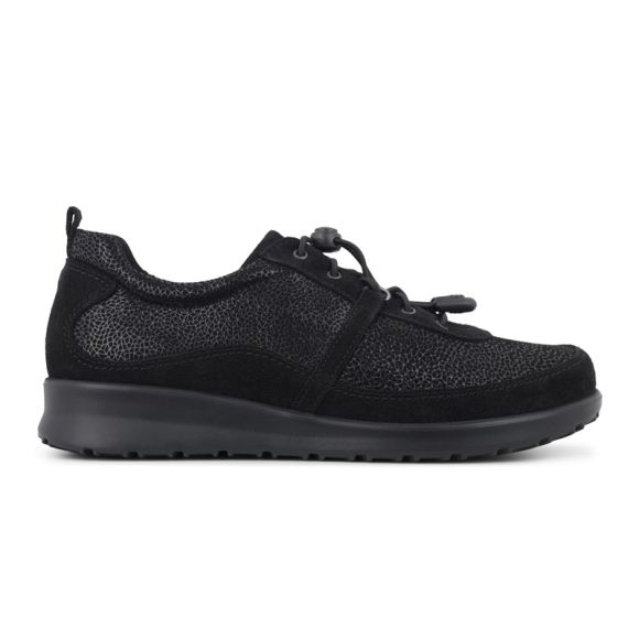 Sporty snøresko, Sort, New Feet