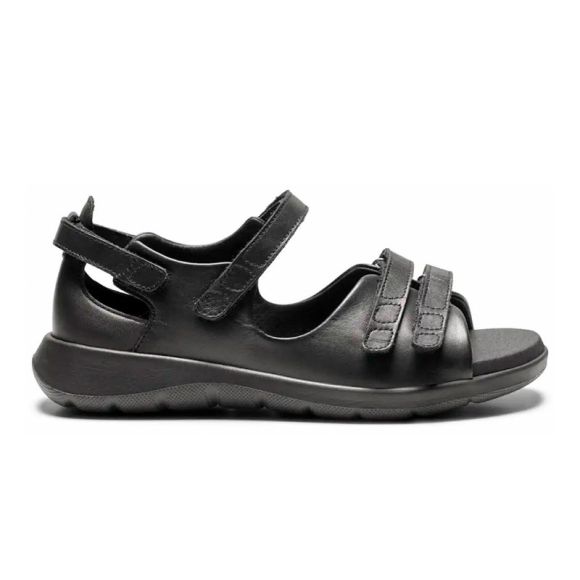 Damesandal, Sort skind, New Feet Damesandal, Sort skind, New Feet