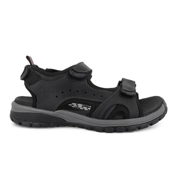 Herresandal, Sort nubuck, Green Comfort