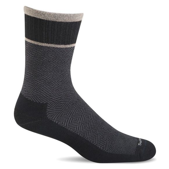 Sockwell Plantar Crew, Sort hælspore strømpe, Herre Sockwell Plantar Crew, Sort hælspore strømpe, Herre