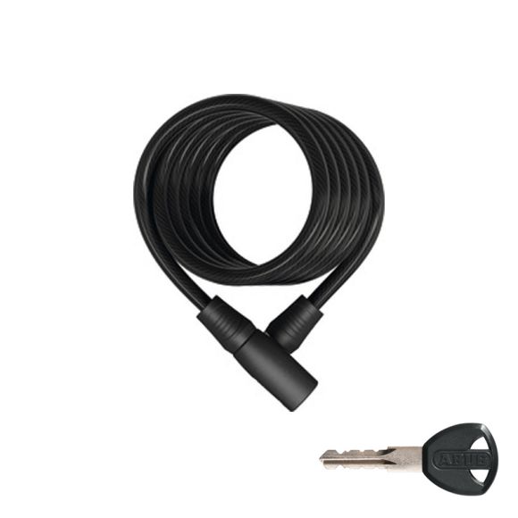 Spirallås med nøgle, 150 cm, Abus Spirallås med nøgle, 150 cm, Abus