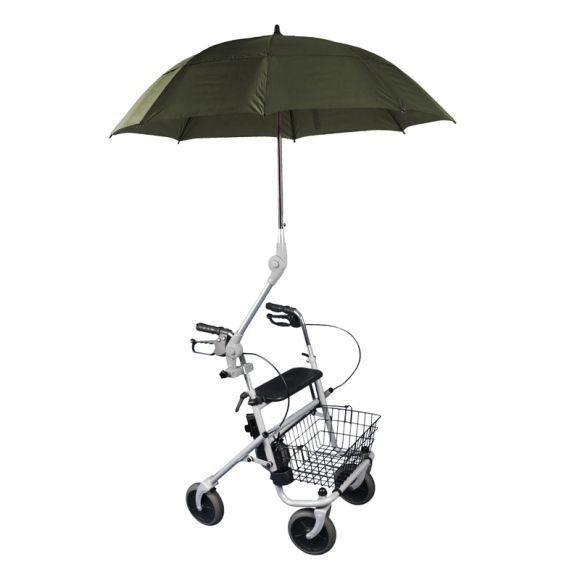 Paraply til rollator, Mørkegrøn eller rød Paraply til rollator, Mørkegrøn eller rød