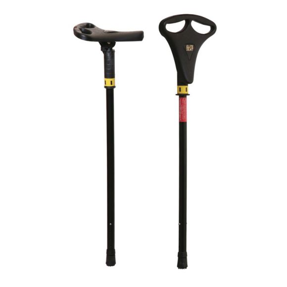 Klapstol-stok, Sort, Med ét ben Klapstol-stok, Sort, Med ét ben