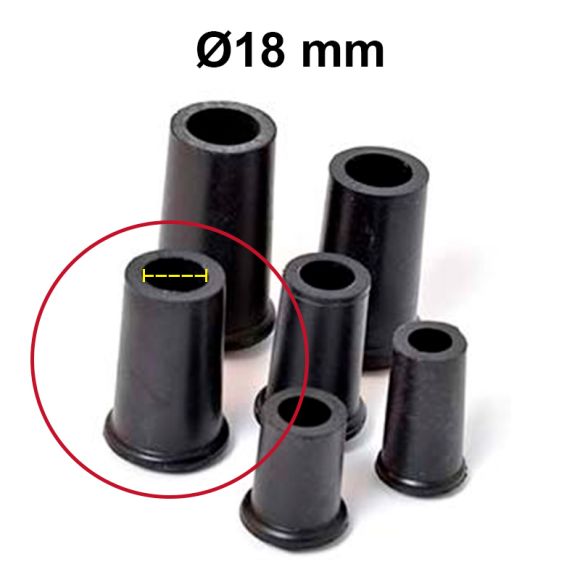 Dupsko, Sort, Ø18 mm Dupsko, Sort, Ø18 mm