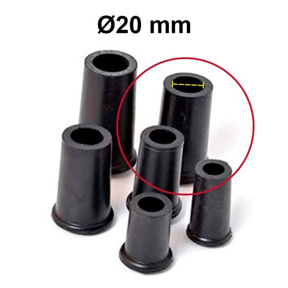Dupsko, Sort, Ø20 mm Dupsko, Sort, Ø20 mm