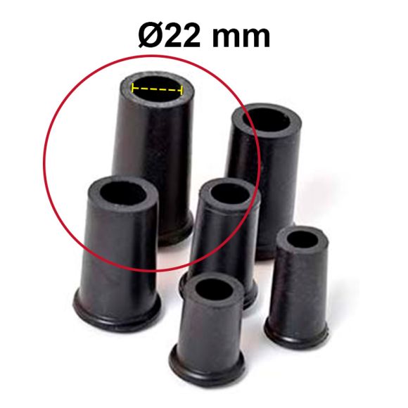 Dupsko, Sort, Ø22 mm Dupsko, Sort, Ø22 mm