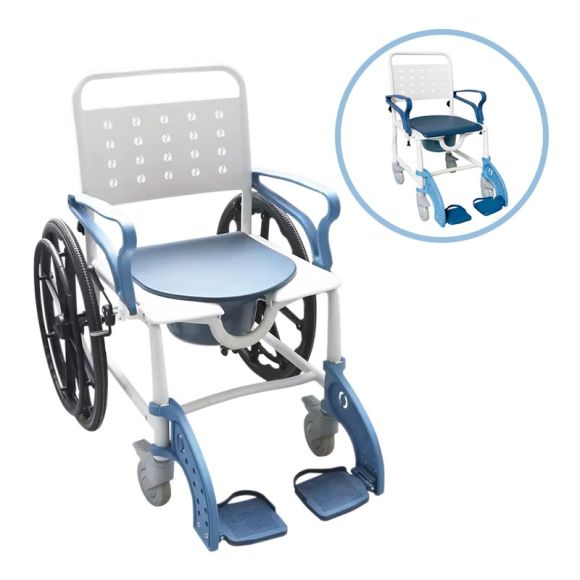 Badestol / Toiletstol med drivhjul Badestol / Toiletstol med drivhjul