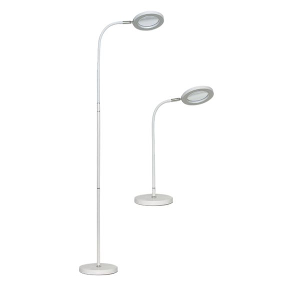 LED luplampe til gulv og bord, 3x forstørrelse LED luplampe til gulv og bord, 3x forstørrelse