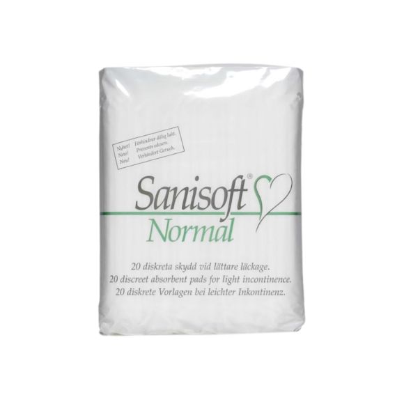 Sanisoft inkontinensbind, Normal, 20 stk. Sanisoft inkontinensbind, Normal, 20 stk.