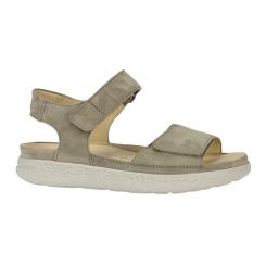Damesandal, Beige, Hartjes