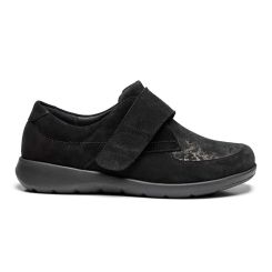 Damesko med velcrorem, Sort, New Feet