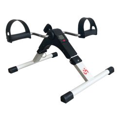 Pedaltræner med Digitalt display, hvid, Foldbar