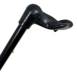 Stok, sammenklappelig, ergonomisk håndtag