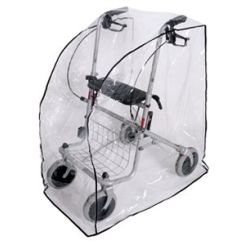 Regndækken til rollator, Klar plast