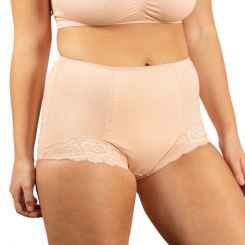 Inkontinens trusse med blonde, Conni, Beige