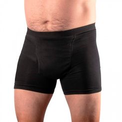 Inkontinens boxershorts, Herre, Sort