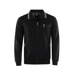 Cardigan med lynlås, Sort, Hajo
