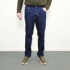 Jeans med elastik og stræk, Mørkeblå