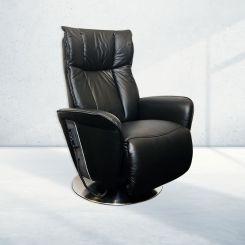 Himolla 7927 hvilestol, Sort læder