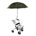Paraply til rollator, Mørkegrøn eller rød