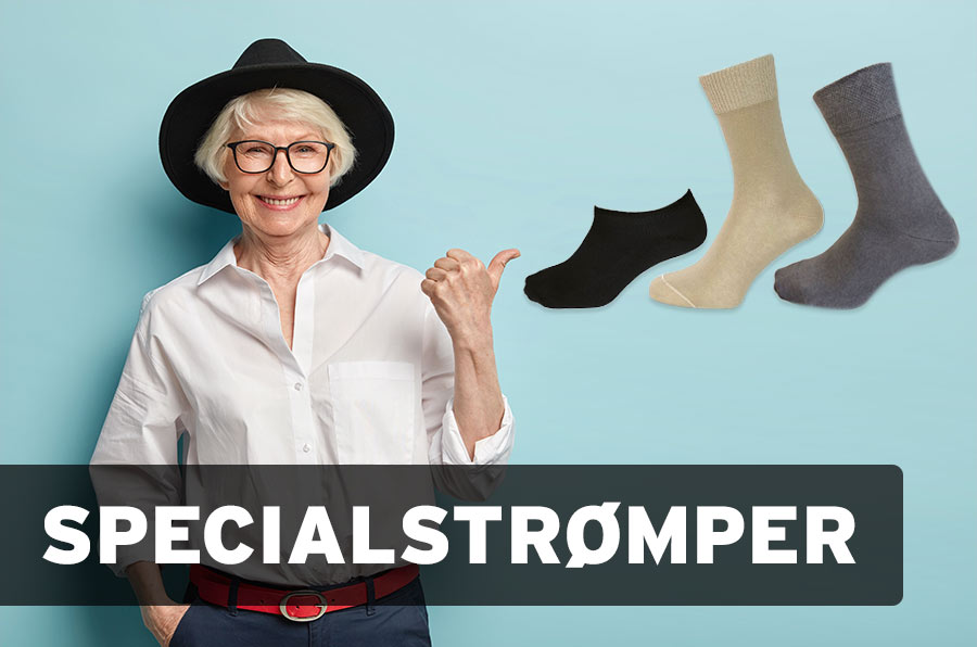 Stort udvalg af specialstrømper